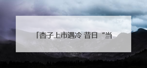 杏子上市遇冷 昔日“当家水果”为何“失宠”？