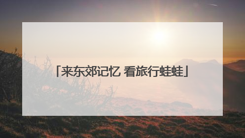 来东郊记忆 看旅行蛙蛙