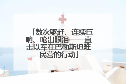 数次驱赶、连续巨响、呛出眼泪——直击以军在巴勒斯坦难民营的行动