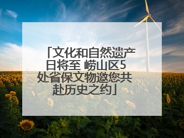 文化和自然遗产日将至 崂山区5处省保文物邀您共赴历史之约
