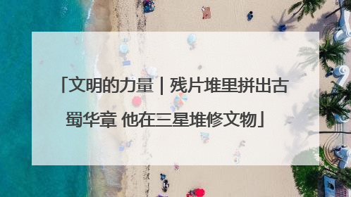 文明的力量｜残片堆里拼出古蜀华章 他在三星堆修文物