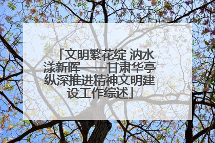 文明繁花绽 汭水漾新晖——甘肃华亭纵深推进精神文明建设工作综述