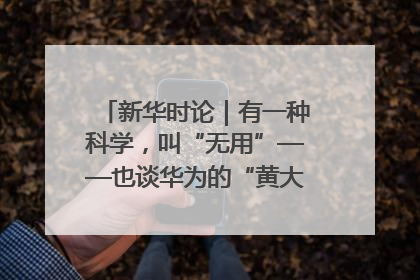 新华时论｜有一种科学，叫“无用”——也谈华为的“黄大年茶思屋”