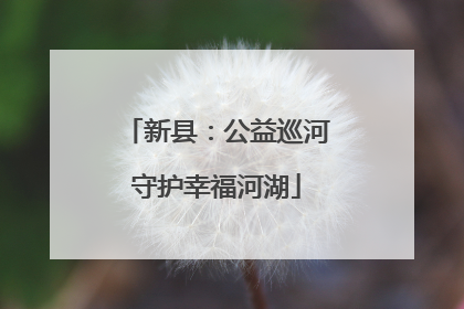 新县：公益巡河守护幸福河湖