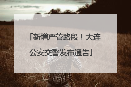 新增严管路段！大连公安交警发布通告