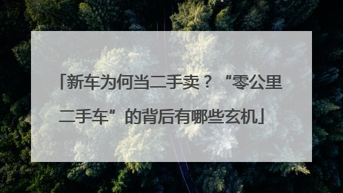 新车为何当二手卖？“零公里二手车”的背后有哪些玄机