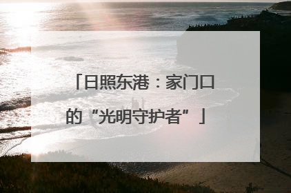 日照东港：家门口的“光明守护者”