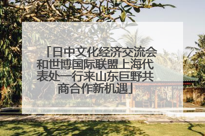 日中文化经济交流会和世博国际联盟上海代表处一行来山东巨野共商合作新机遇