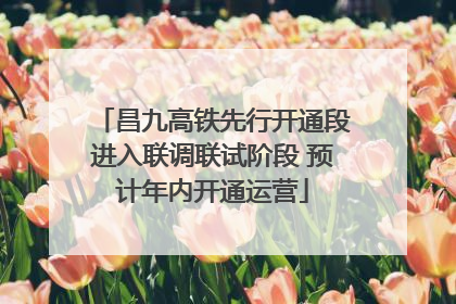 昌九高铁先行开通段进入联调联试阶段 预计年内开通运营