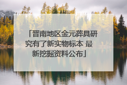 晋南地区金元葬具研究有了新实物标本 最新挖掘资料公布