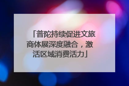 普陀持续促进文旅商体展深度融合，激活区域消费活力