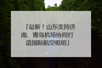 最新！山东支持济南、青岛机场协同打造国际航空枢纽