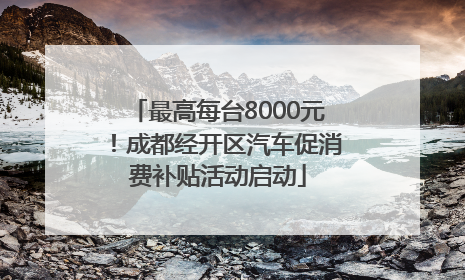 最高每台8000元！成都经开区汽车促消费补贴活动启动