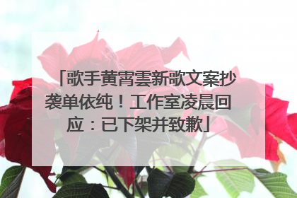 歌手黄霄雲新歌文案抄袭单依纯！工作室凌晨回应：已下架并致歉