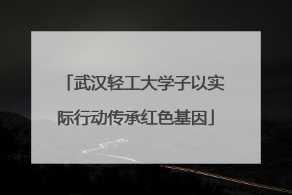 武汉轻工大学子以实际行动传承红色基因