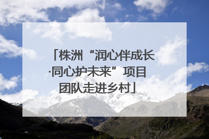 株洲“润心伴成长·同心护未来”项目团队走进乡村