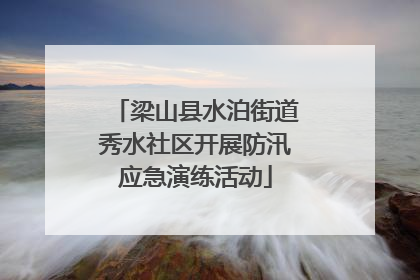 梁山县水泊街道秀水社区开展防汛应急演练活动