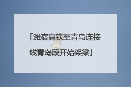 潍宿高铁至青岛连接线青岛段开始架梁