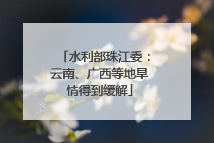 水利部珠江委：云南、广西等地旱情得到缓解