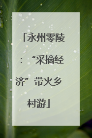 永州零陵：“采摘经济”带火乡村游