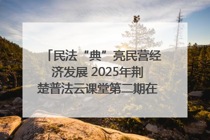 民法“典”亮民营经济发展 2025年荆楚普法云课堂第二期在武汉客厅开讲