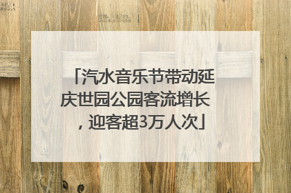 汽水音乐节带动延庆世园公园客流增长，迎客超3万人次