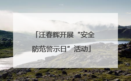 汪春辉开展“安全防范警示日”活动