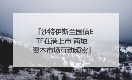沙特伊斯兰国债ETF在港上市 两地资本市场互动频密