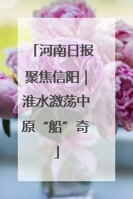 河南日报聚焦信阳｜淮水激荡中原“船”奇