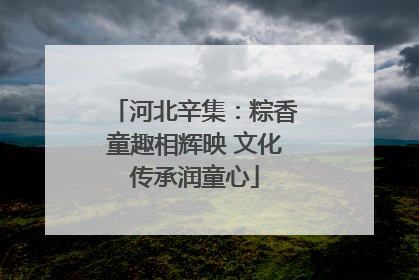 河北辛集：粽香童趣相辉映 文化传承润童心