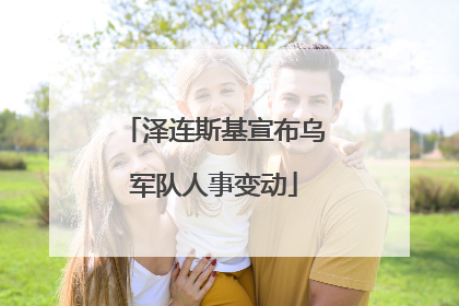 泽连斯基宣布乌军队人事变动