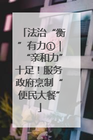 法治“衡”有力①｜“亲和力”十足！服务政府烹制“便民大餐”