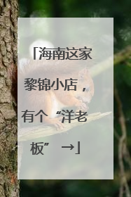 海南这家黎锦小店，有个“洋老板” →