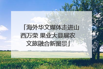 海外华文媒体走进山西万荣 果业大县展农文旅融合新图景