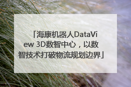 海康机器人DataView 3D数智中心，以数智技术打破物流规划边界