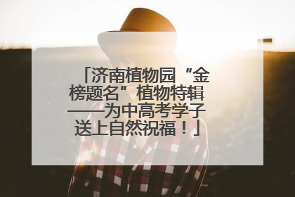 济南植物园“金榜题名”植物特辑——为中高考学子送上自然祝福！