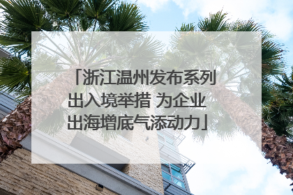 浙江温州发布系列出入境举措 为企业出海增底气添动力