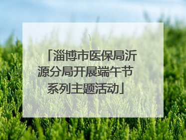 淄博市医保局沂源分局开展端午节系列主题活动