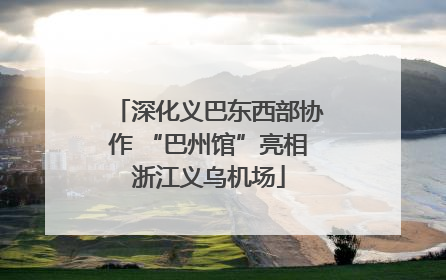 深化义巴东西部协作 “巴州馆”亮相浙江义乌机场