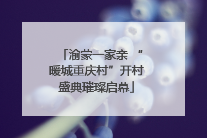 渝蒙一家亲 “暖城重庆村”开村盛典璀璨启幕