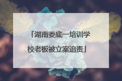 湖南娄底一培训学校老板被立案追责