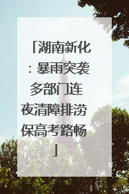 湖南新化：暴雨突袭 多部门连夜清障排涝保高考路畅
