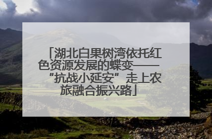 湖北白果树湾依托红色资源发展的蝶变——“抗战小延安”走上农旅融合振兴路