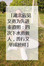 湖北省见义勇为先进秦遵照：四次下水勇救人，善行义举成榜样