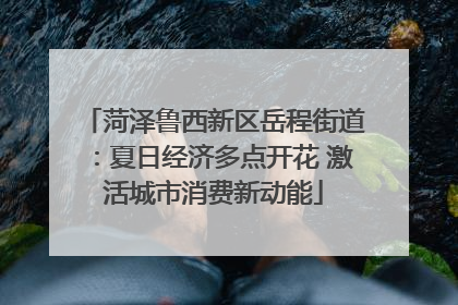 菏泽鲁西新区岳程街道：夏日经济多点开花 激活城市消费新动能