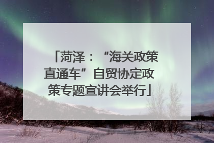 菏泽：“海关政策直通车”自贸协定政策专题宣讲会举行