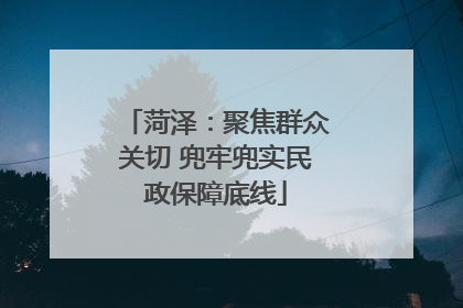 菏泽：聚焦群众关切 兜牢兜实民政保障底线