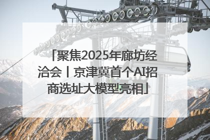 聚焦2025年廊坊经洽会丨京津冀首个AI招商选址大模型亮相
