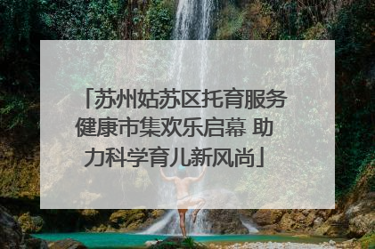 苏州姑苏区托育服务健康市集欢乐启幕 助力科学育儿新风尚