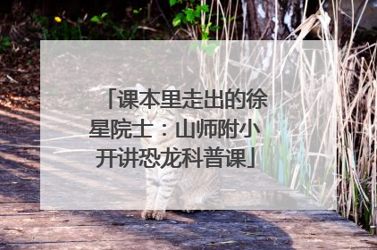 课本里走出的徐星院士：山师附小开讲恐龙科普课